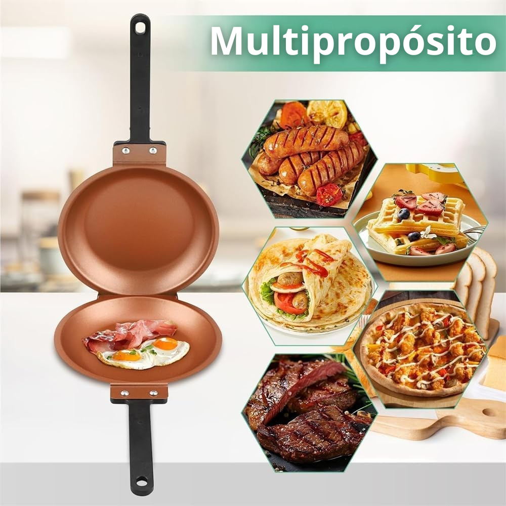 DuoChef™ – Sartén Antiadherente para Pancakes y Huevos