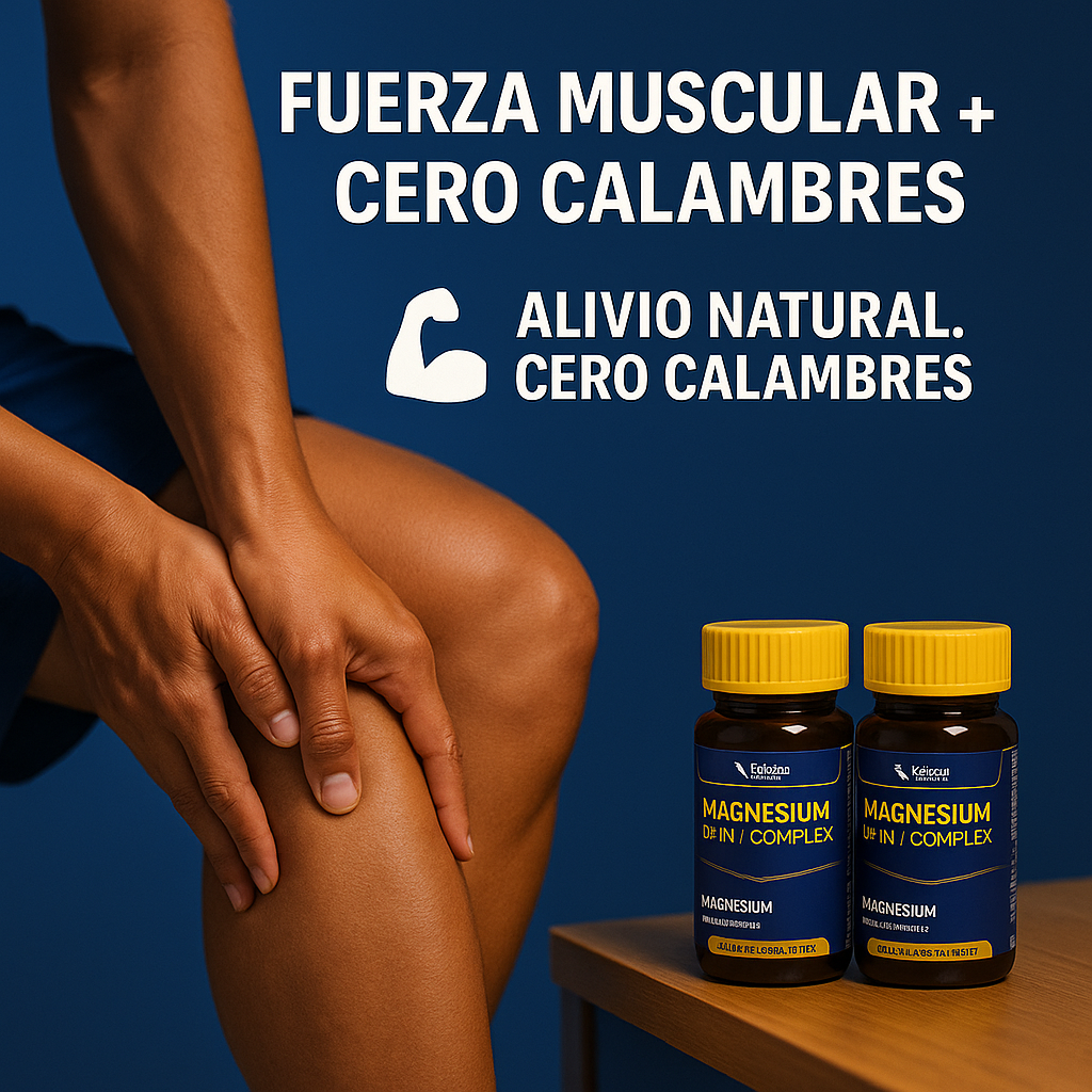 MAGNESIUM 12 EN 1 COMPLEX: La Única Fórmula con 12 Formas de Magnesio en Una Sola Cápsula.