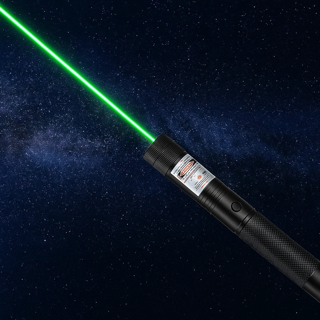 LumiX™- Laser Verde UltraLight Recargável – Potente, 6 Modos, Alcance 10km+