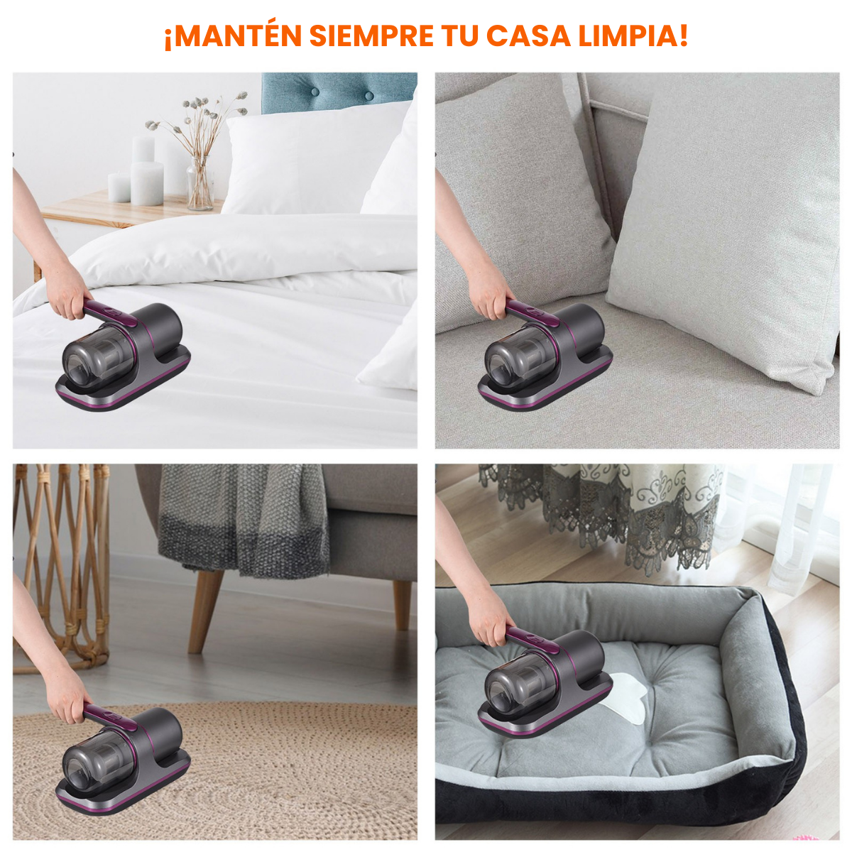 VitaClean™ - Aspirador Portátil UV | Poder de Succión y Esterilización Total