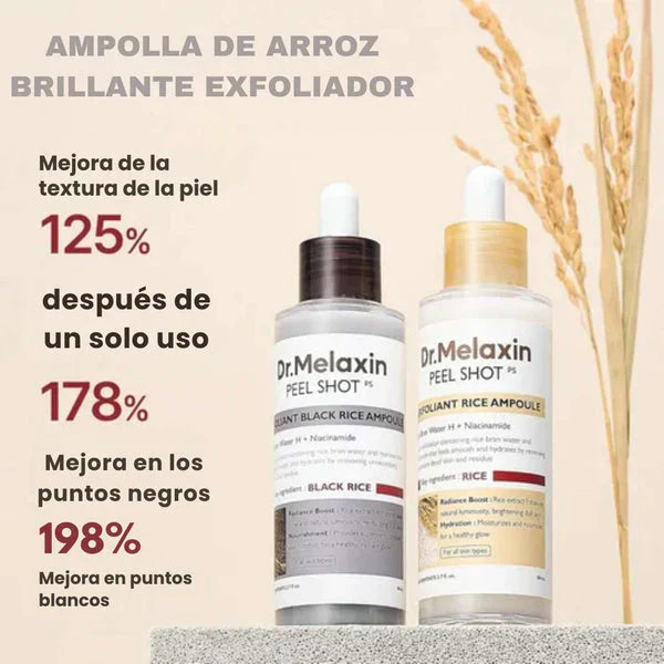 DrMelaxin™ – Ampolla Facial de Arroz y Arroz Negro 60ml