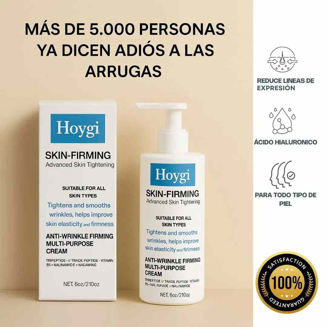 Crema Reafirmante HOYGI 100g – Efecto Lifting Sin Cirugía Ni Inyecciones