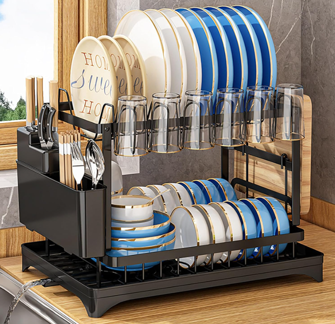 Escurridor de Platos Premium™ | Diseño Moderno y Gran Capacidad