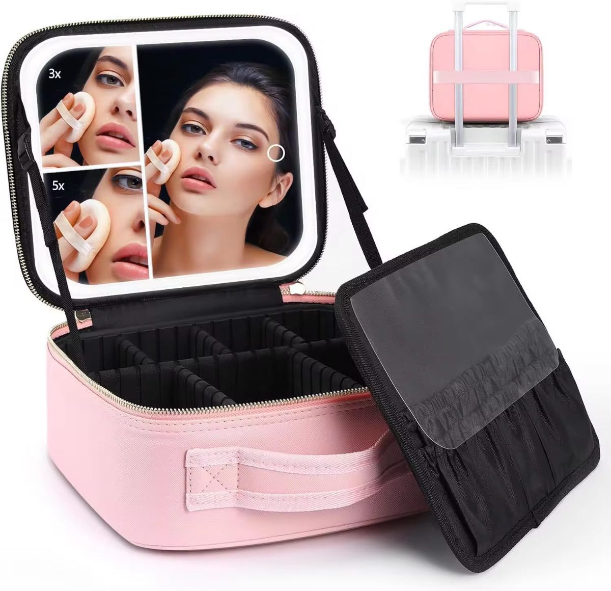 GlowMirror™ – Estuche de Maquillaje con Luz LED