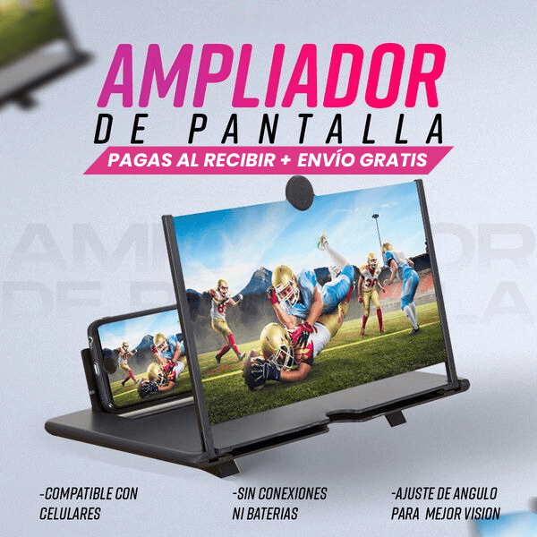 El ampliador convierte el celular en una mini TV