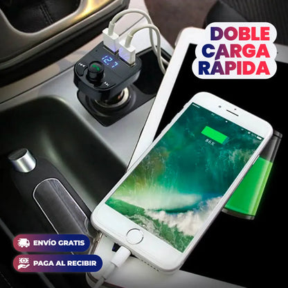 BlueCharge™ TRANSMISOR BLUETOOTH CON CARGA RÁPIDA PARA COCHE - [PROMOCIÓN DISPONIBLE SOLO HOY]