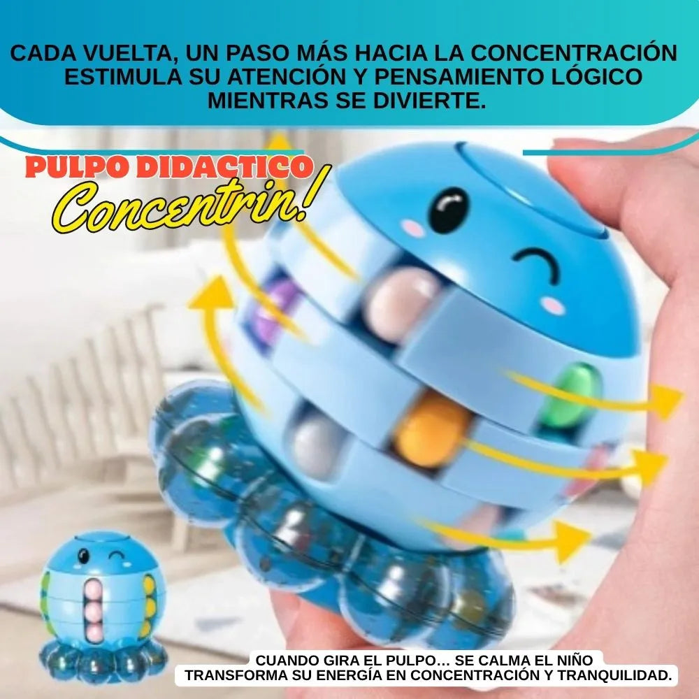 PulpoZen™ - Calma, enfoque y diversión en un solo juguete.