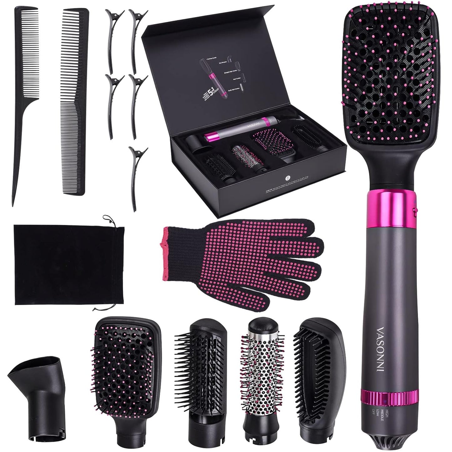 BrilloTouch™ Cepillo Secador De Pelo 5 En 1 - [PROMOCIÓN DISPONIBLE SOLO HOY]