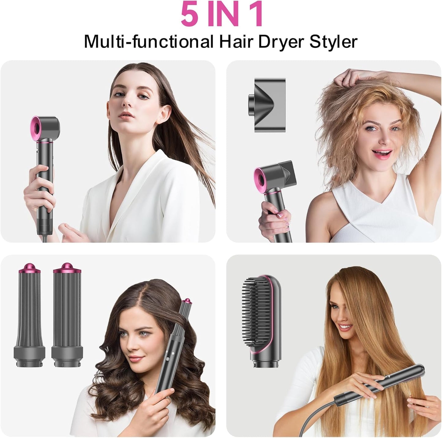 BrilloTouch™ Cepillo Secador De Pelo 5 En 1 - [PROMOCIÓN DISPONIBLE SOLO HOY]