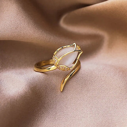 TULIPAN™ ANILLO AJUSTABLE  JOYERIA EXCLUSIVA - [PROMOCIÓN DISPONIBLE SOLO HOY]