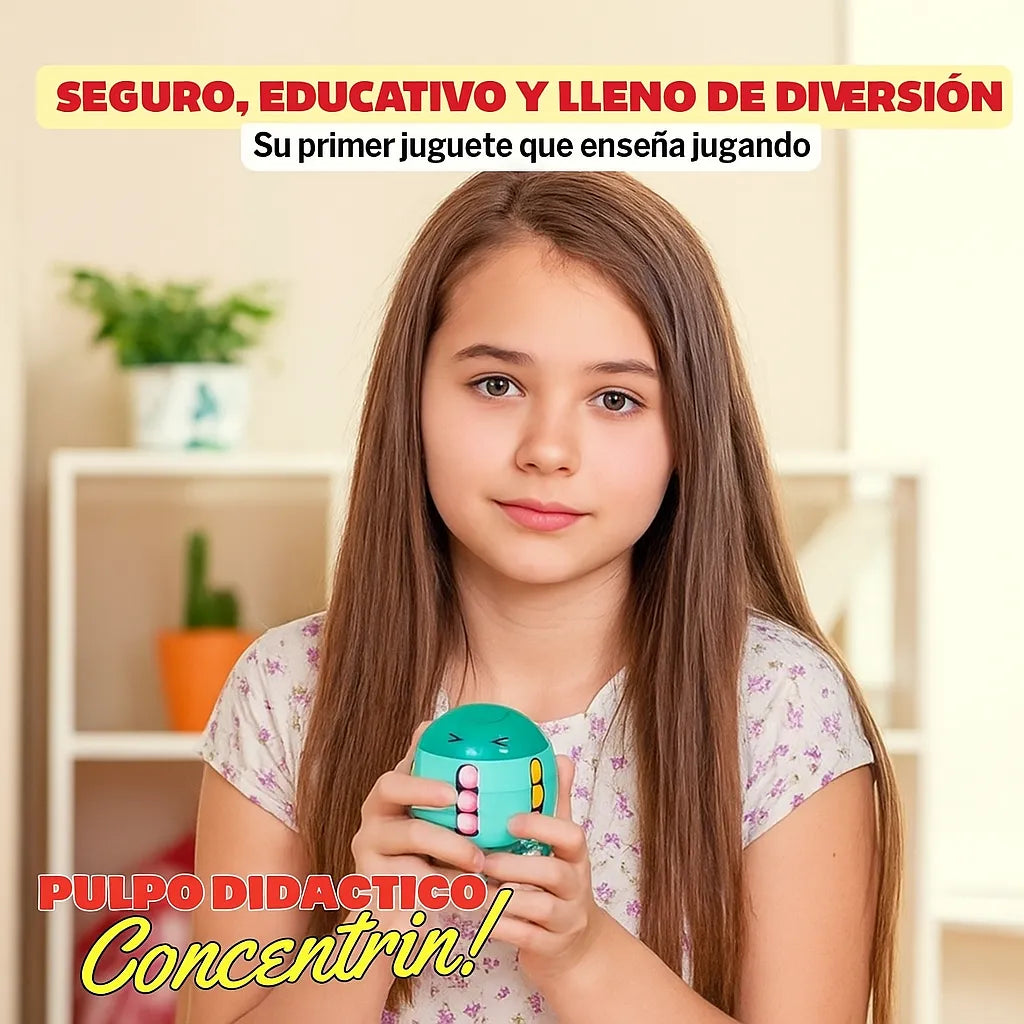 PulpoZen™ - Calma, enfoque y diversión en un solo juguete.