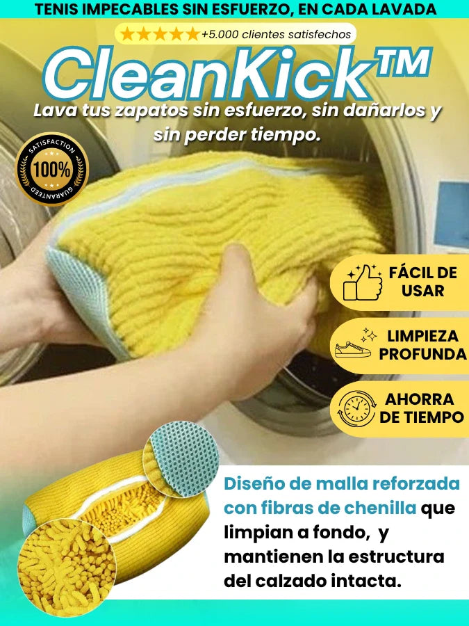 CleanKick™ – Bolsa Protectora para Lavar Zapatos sin Dañarlos