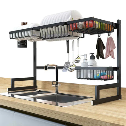 OrdenaPro™ Escurridor y Organizador de Platos 85 CM en Acero Inoxidable - [PROMOCIÓN DISPONIBLE SOLO HOY]