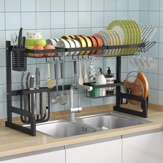 OrdenaPro™ Escurridor y Organizador de Platos 85 CM en Acero Inoxidable - [PROMOCIÓN DISPONIBLE SOLO HOY]