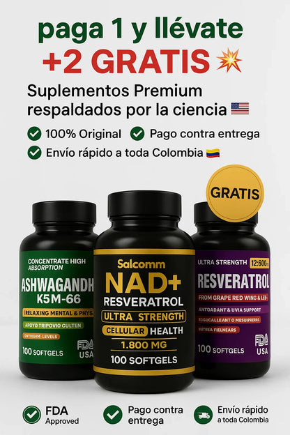 COMBO Nad + Ashwagandha + Resveratrol