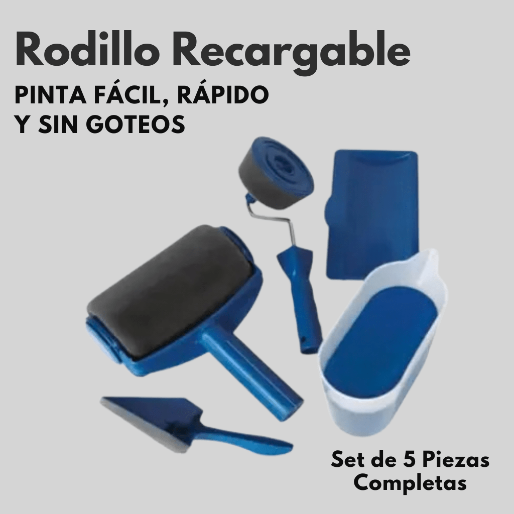 Rodillo Recargable 5 Piezas - Acabados Perfectos