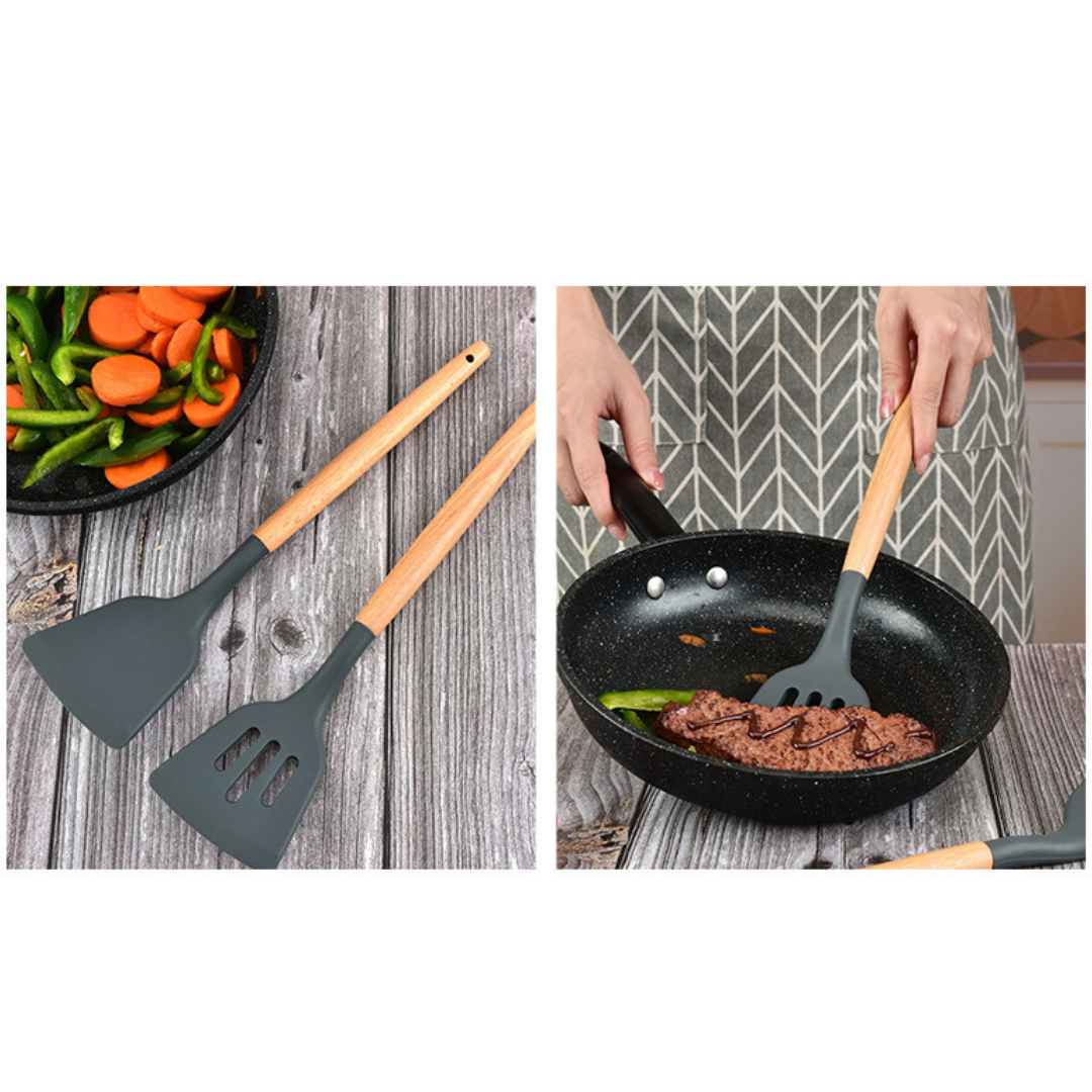CocinaOn™ Set de 11 Utensilios de Cocina Alta Resistencia - [PROMOCIÓN DISPONIBLE SOLO HOY]