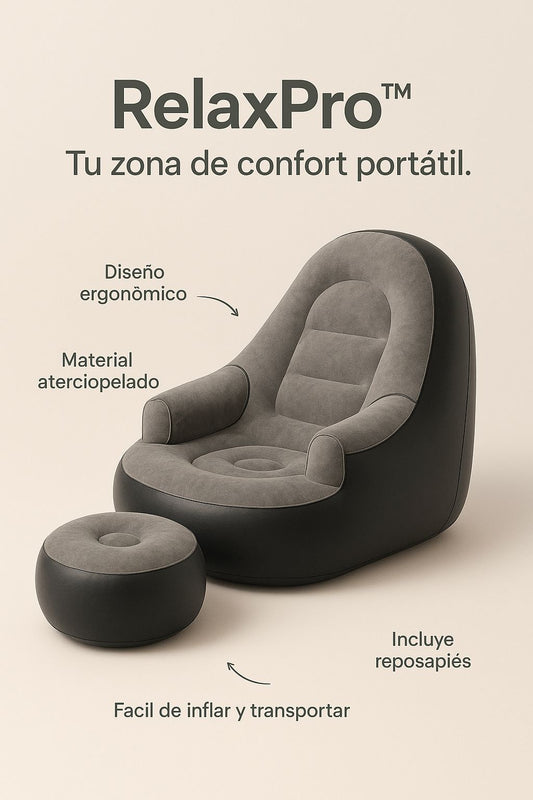 RelaxPro™ – Sofá Inflable Premium que Se Arma en Segundos