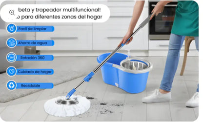 SpinMop™ - Trapero Giratorio Magico Con Balde 360° -  [PROMOCIÓN DISPONIBLE SOLO HOY]