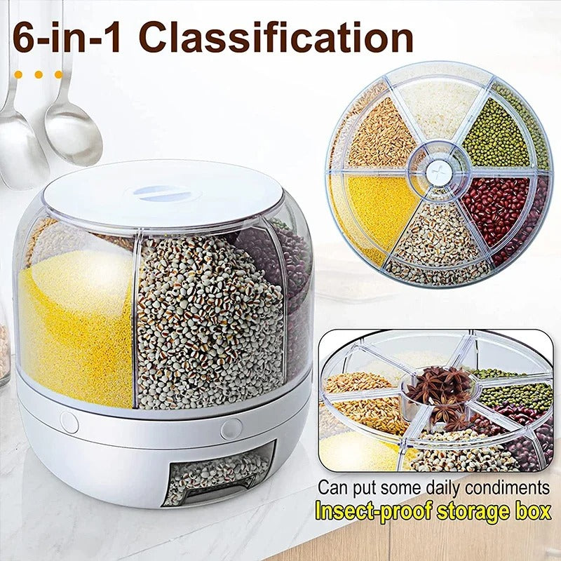 GiraGranos™ Dispensador de Granos y Arroz Giratorio - [PROMOCIÓN DISPONIBLE SOLO HOY]